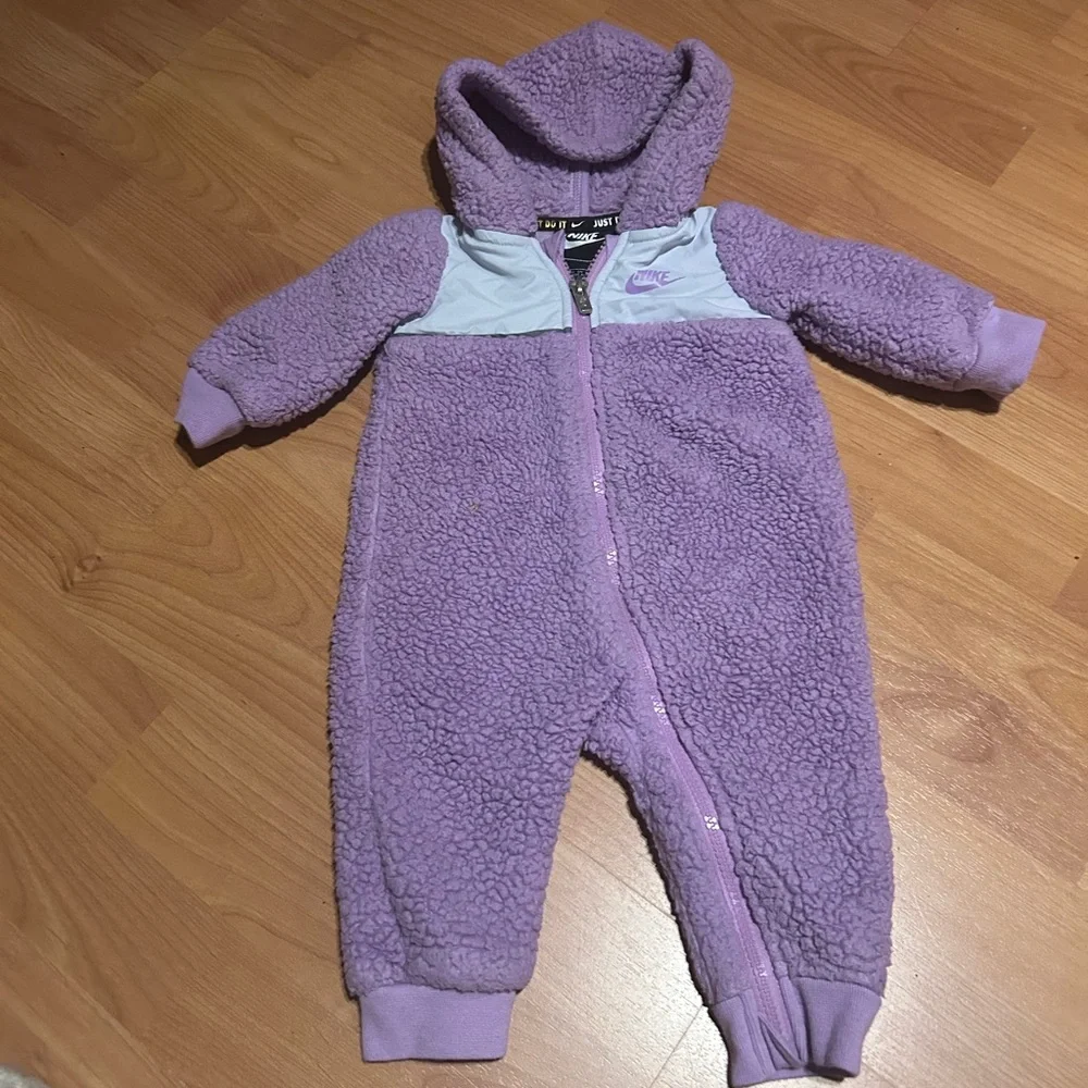 Nike Lavender Fleece Infant Jumpsuit 3-6 months